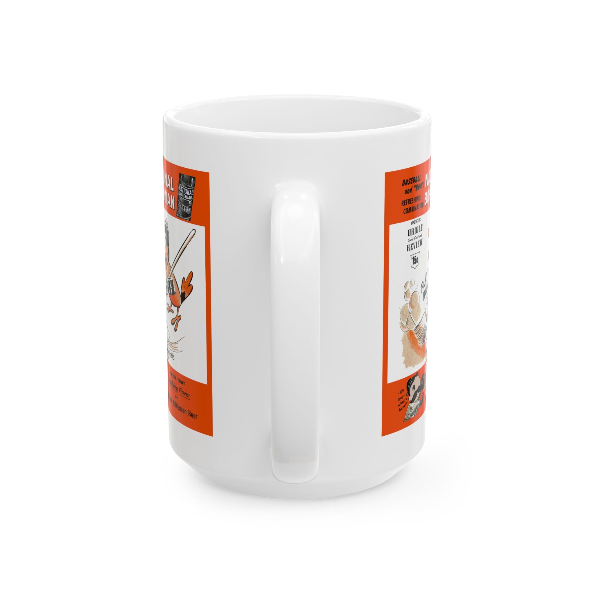 1955 Baltimore Orioles Baseball Ceramic Mug, Vintage Baseball Team Collector Cup, Baseball Fan Gift, Sports Memorabilia, Father's Day Gift,