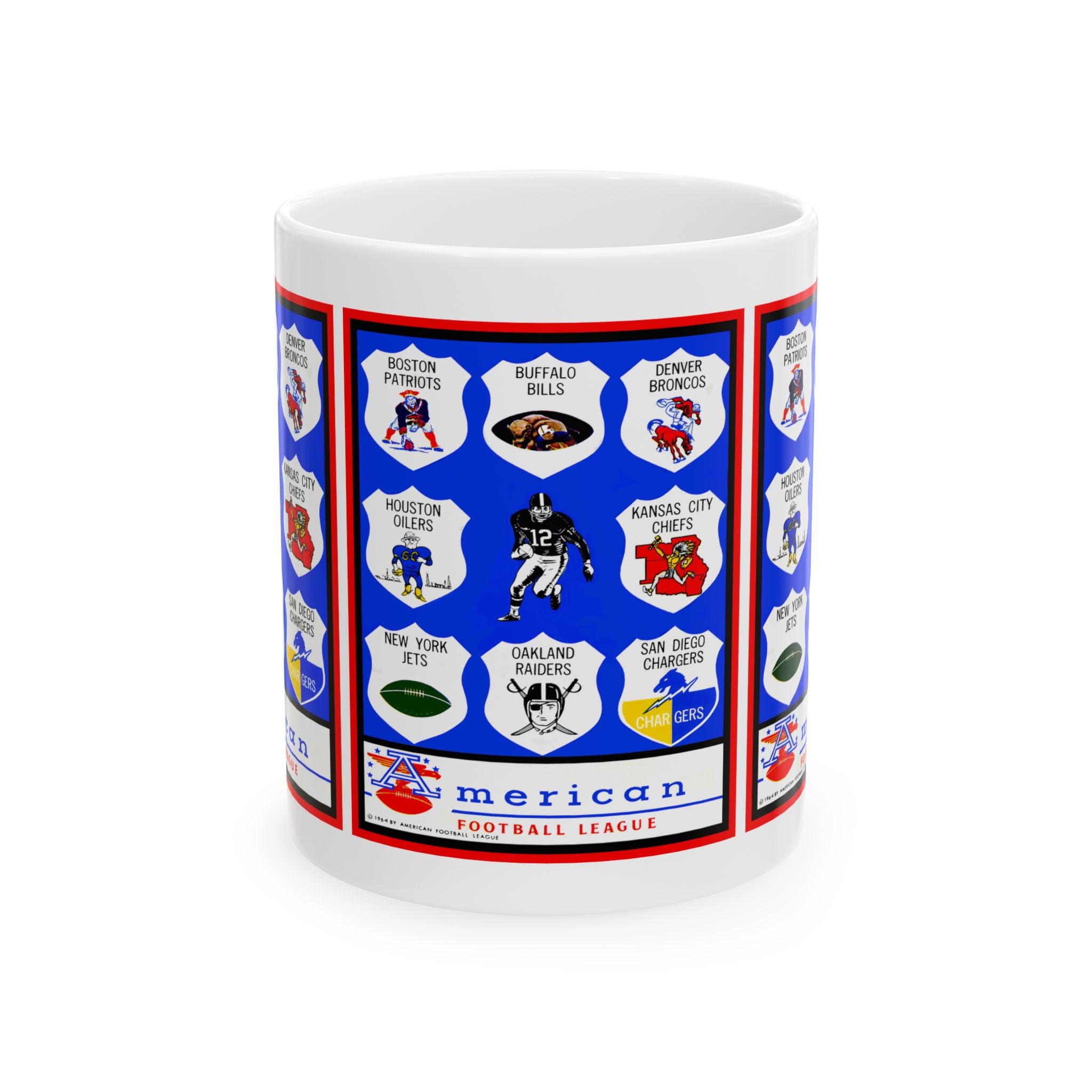 Vintage 1964 American Football League Ceramic Mug, Retro Sports Fan Cup, Gift for Football Enthusiast, Coffee Mug, Tea Cup, Sports