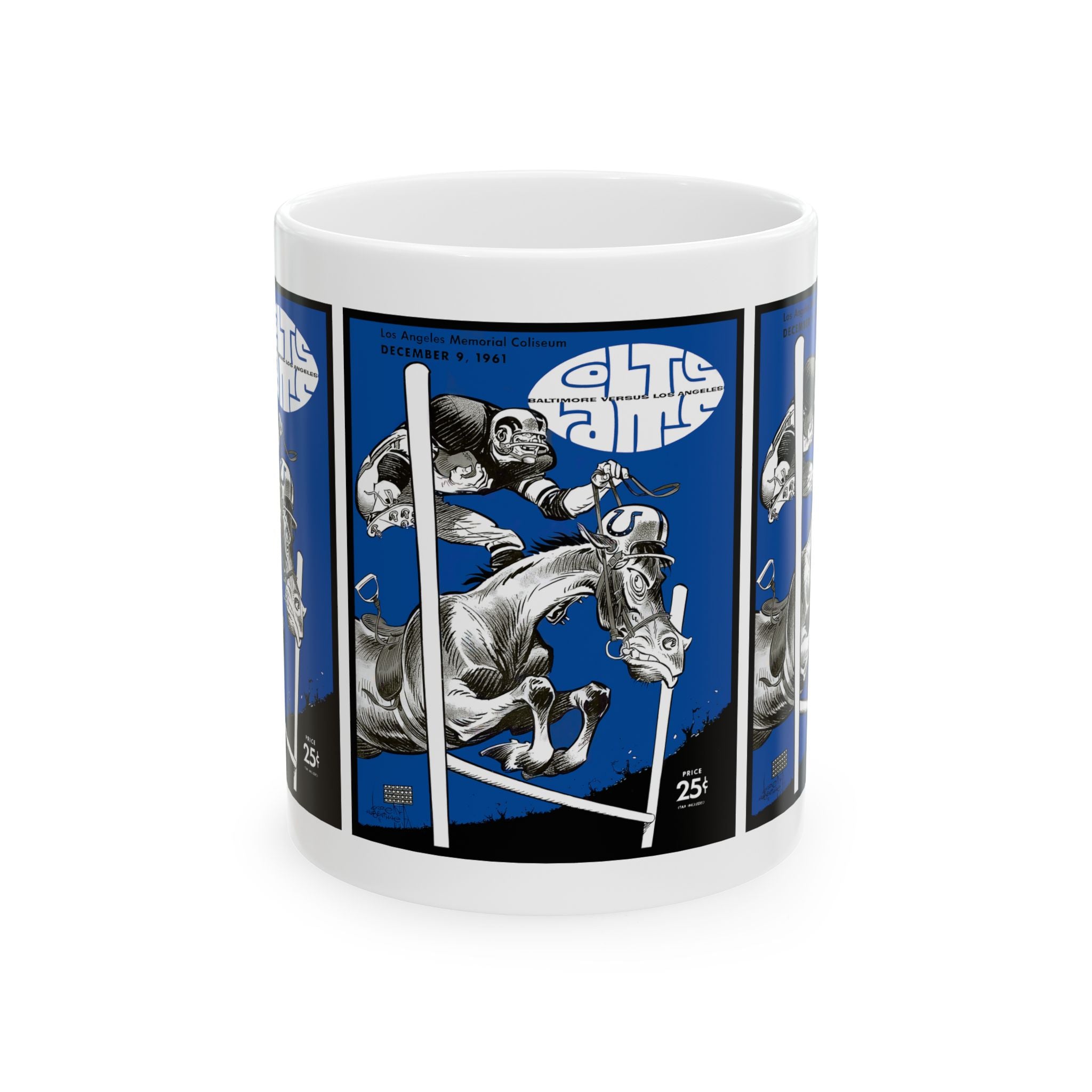 1961 Baltimore Los Angeles Football Mug | Vintage Football Coffee Cup 11oz and 15oz