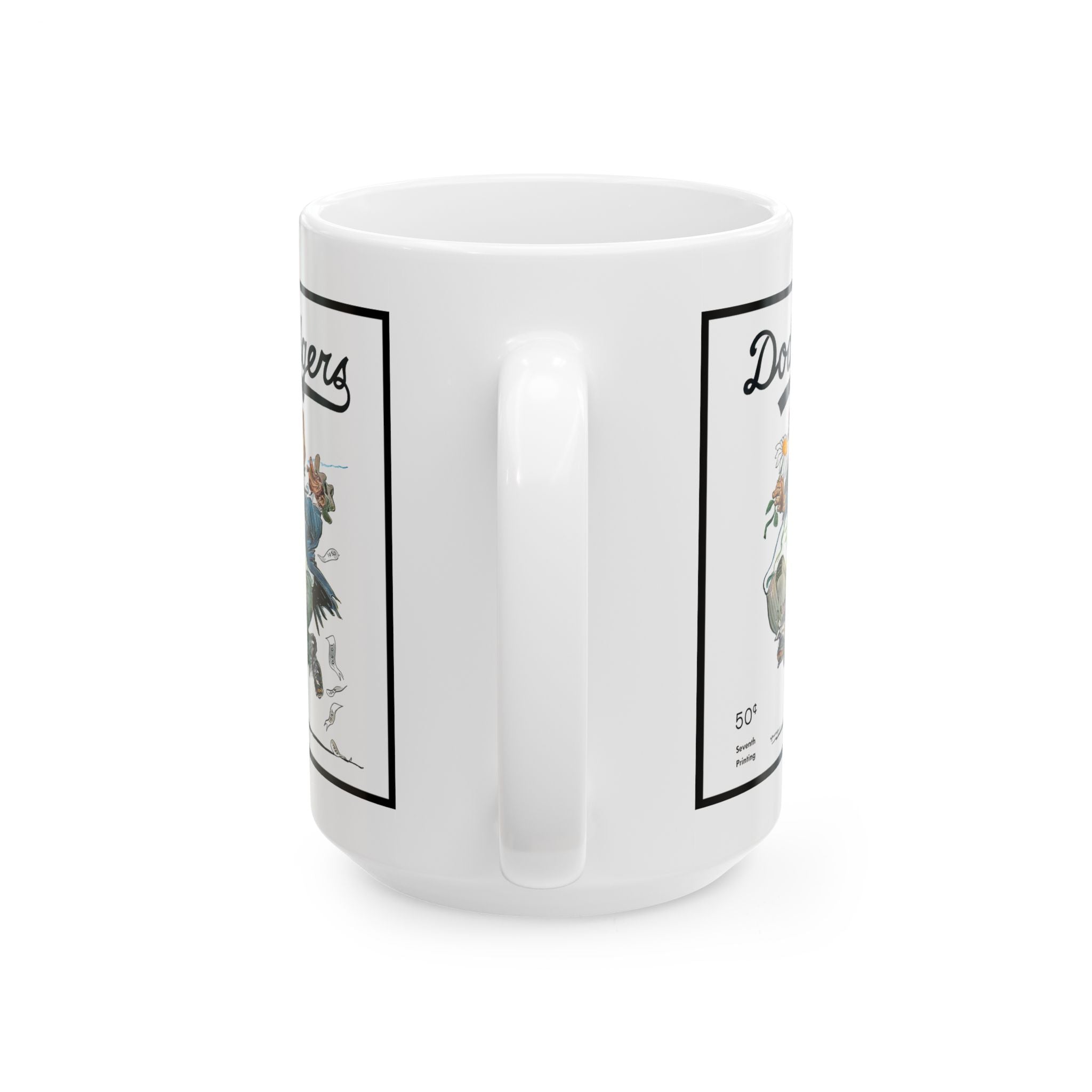 Vintage 1951 Baseball Brooklyn Dodgers Program Ceramic Mug, 11oz 15oz Cup Gift for Sports Fans, Retro Baseball Collector's Item, Coffee Mug
