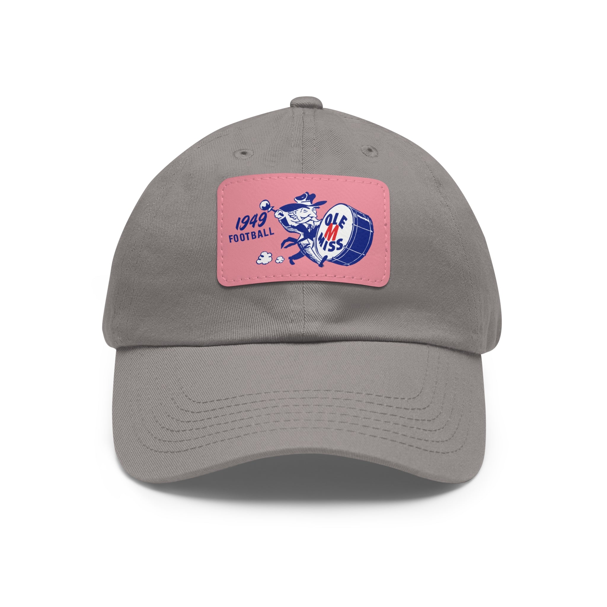 1949 Ole Miss Football - Dad Hat with Leather Patch (Rectangle)