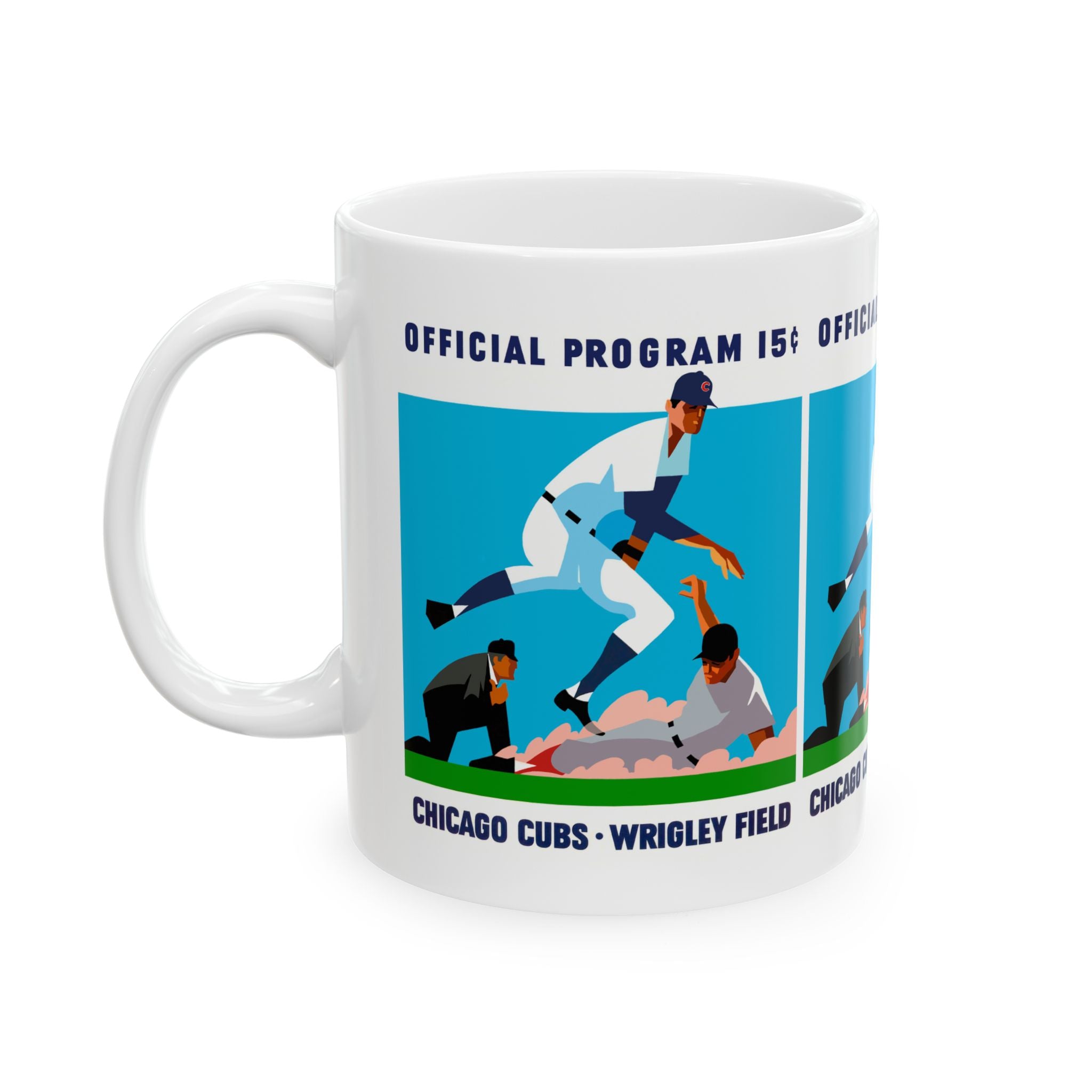 1970 Vintage Chicago Cubs Baseball Program Cover - Ceramic Mug, 11oz