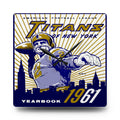 1961 Vintage New York Titans Football Yearbook - Acrylic Wall Clock