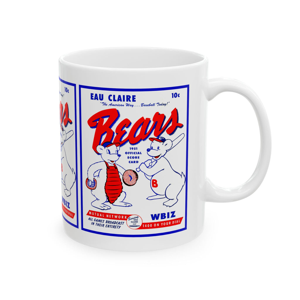 1951 Eau Claire Bears Baseball Ceramic Mug (11oz, 15oz)