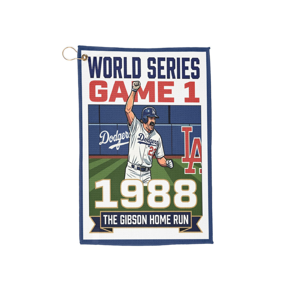 World Series Game 1 1988 Baseball Golf Towel — "The Gibson Home Run"