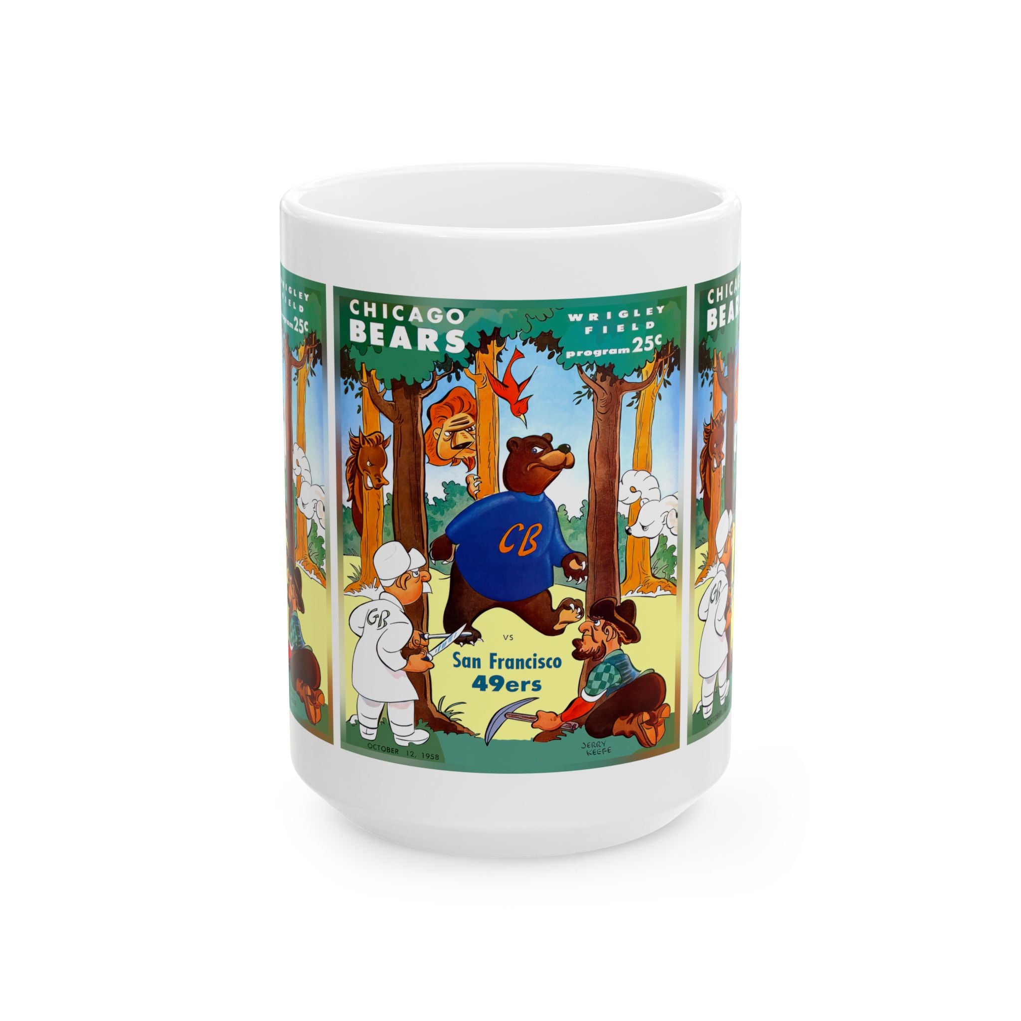 1958 Football Bears vs 49ers Ceramic Mug 11 oz, 15 oz