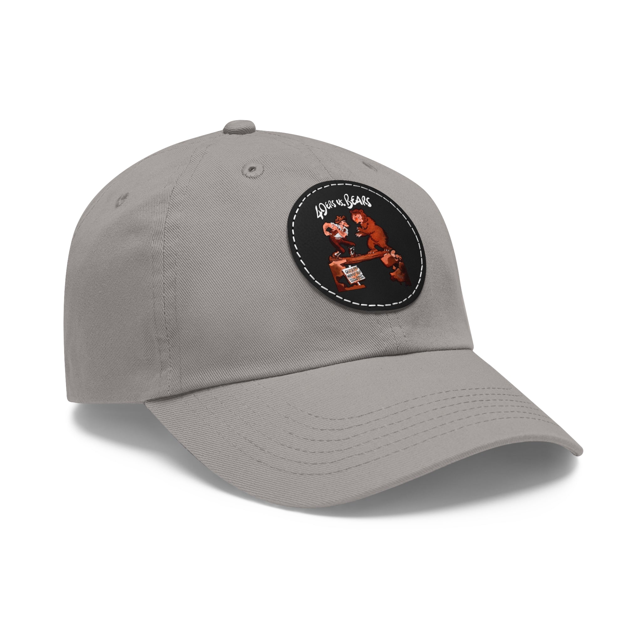 1955 Vintage Chicago Bears - San Francisco 49ers Football Program Cover - Dad Hat with Leather Patch (Round)