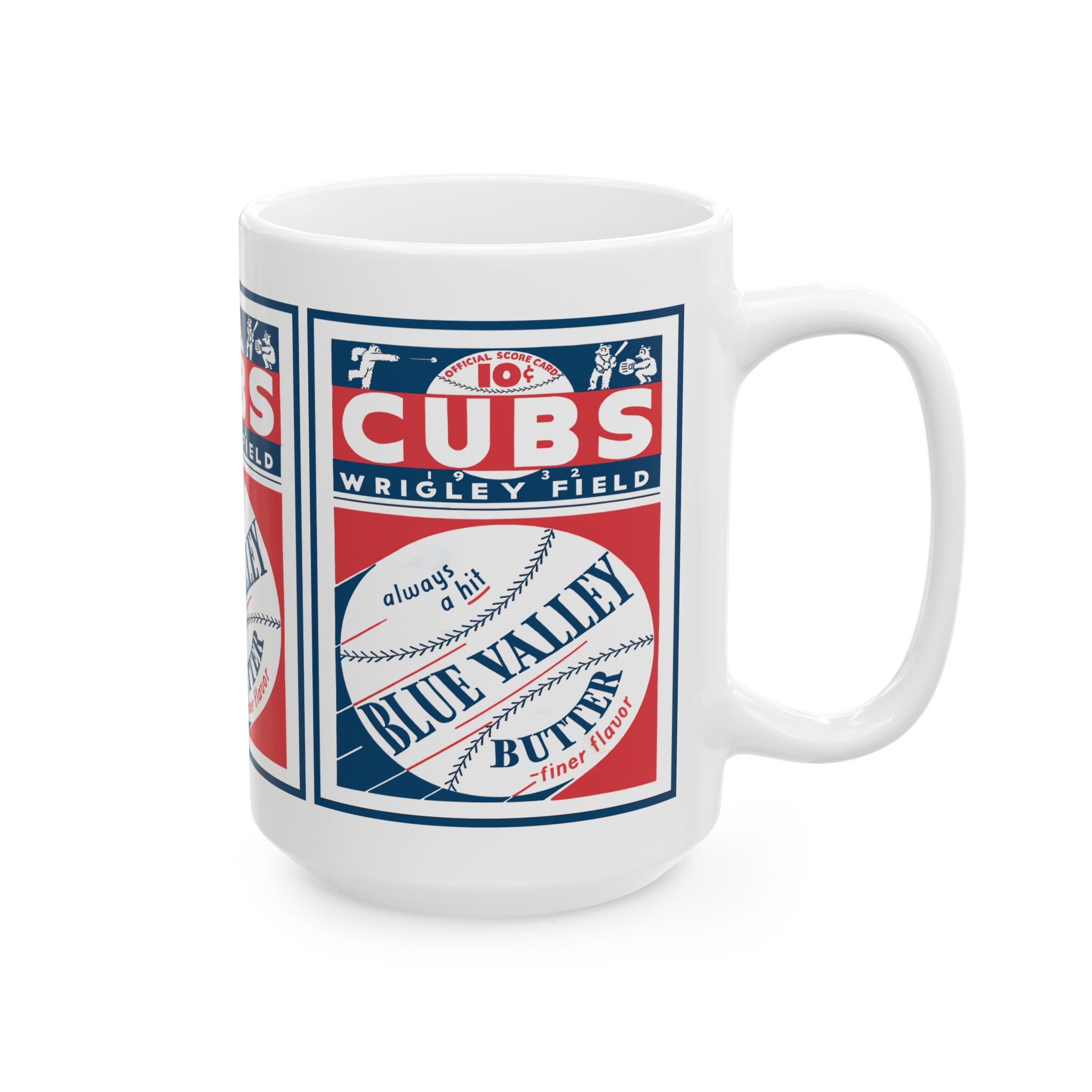 1932 Cubs Wrigley Field Vintage Baseball Ceramic Mug (11oz, 15oz)