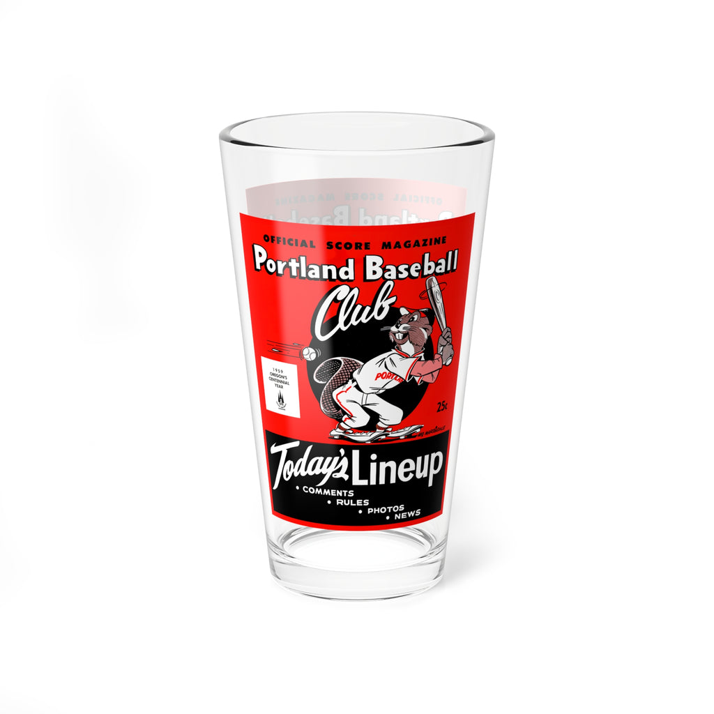 Mixing Glass, 16oz - Vintage 1959 Baseball Portland Beavers Memorabilia