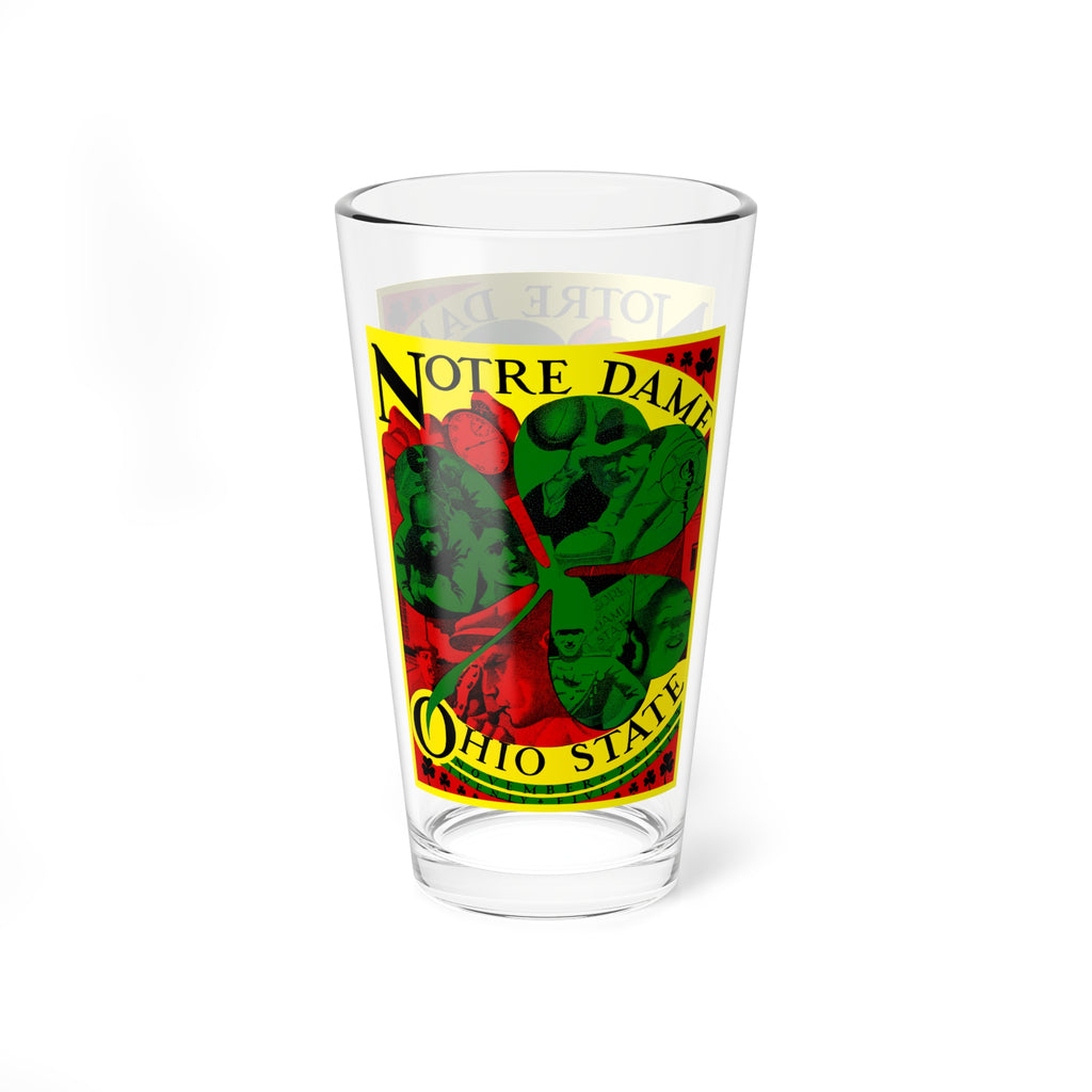 Mixing Glass, 16oz - 1935 Ohio State Notre Dame Football design, Sports Barware, Game Day Beer Glass, College Football Fan Gift, Football
