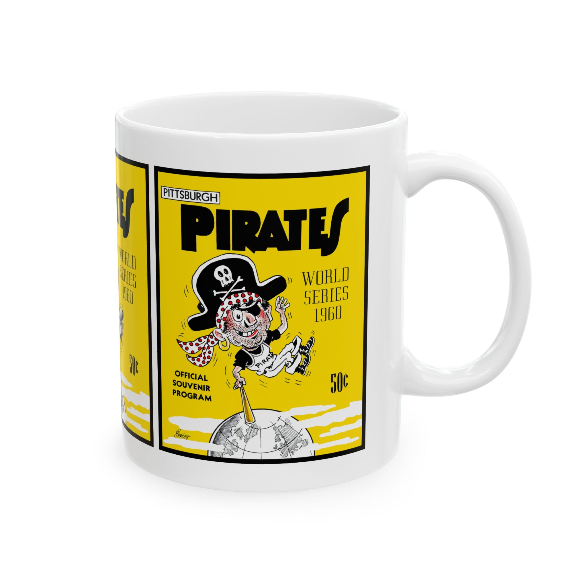 Baseball World Series Pittsburgh Pirates Ceramic Mug, Sports Fan Gift, Baseball Lover Mug, Gift for Sports Enthusiast, Vintage Baseball Mug