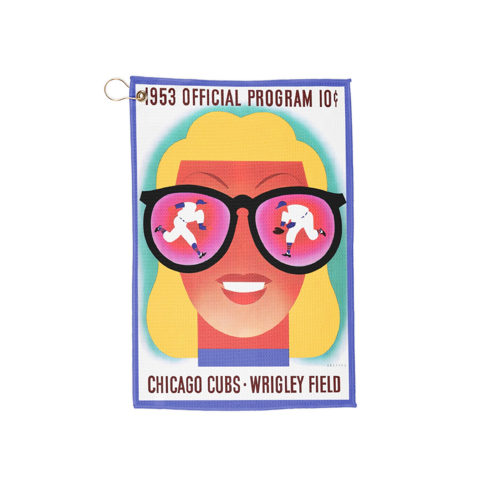 Vintage Baseball Chicago Cubs Golf Towel, Sports Fan Gift, Retro Team Memorabilia, Golfer Accessories, Father's Day Present