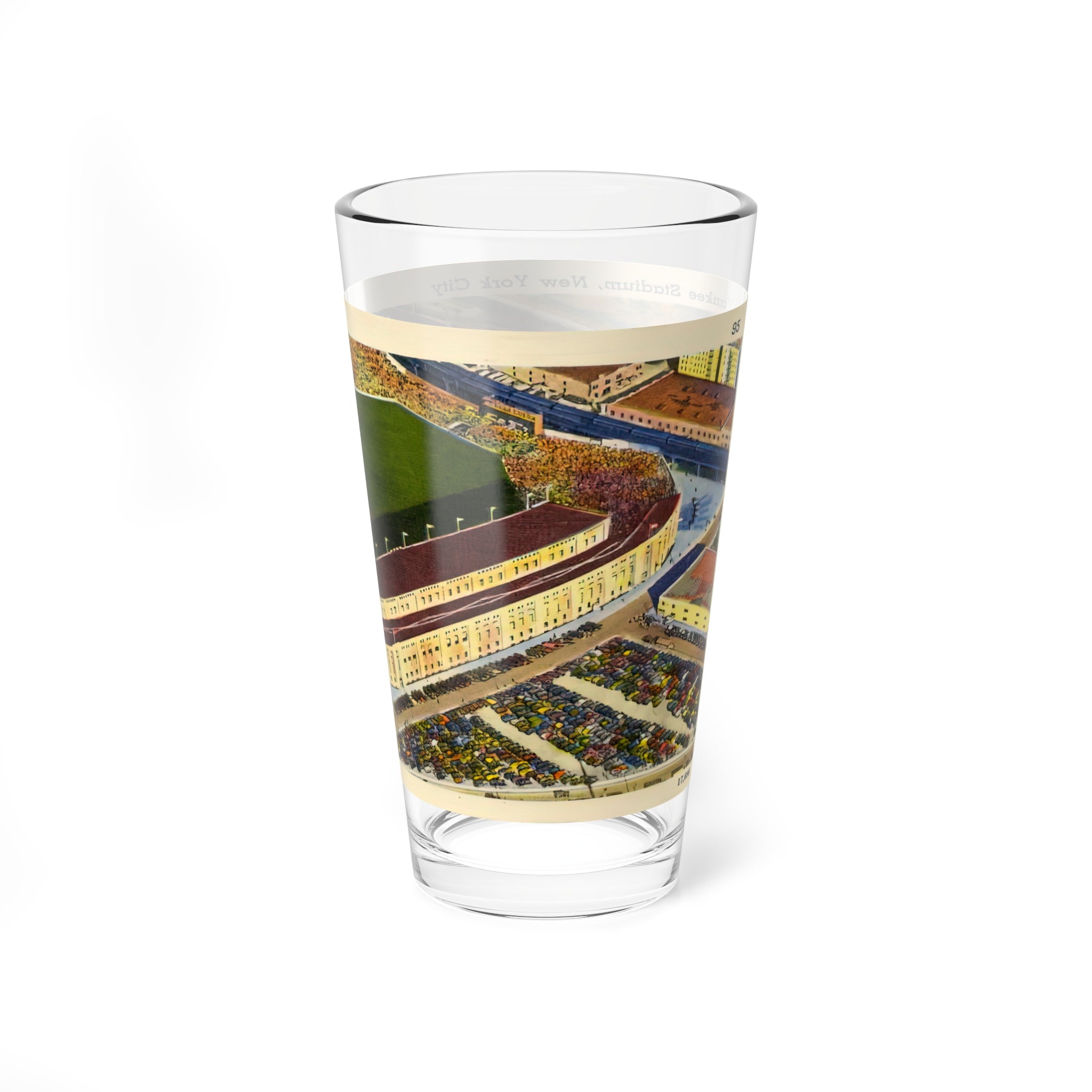 1940s Yankee Stadium Postcard Mixing Glass