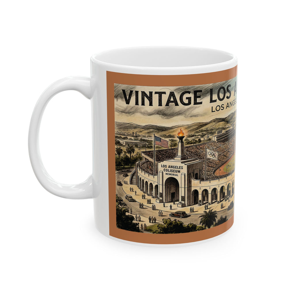Vintage Los Angeles Coliseum Drawing Mug 11oz and 15oz