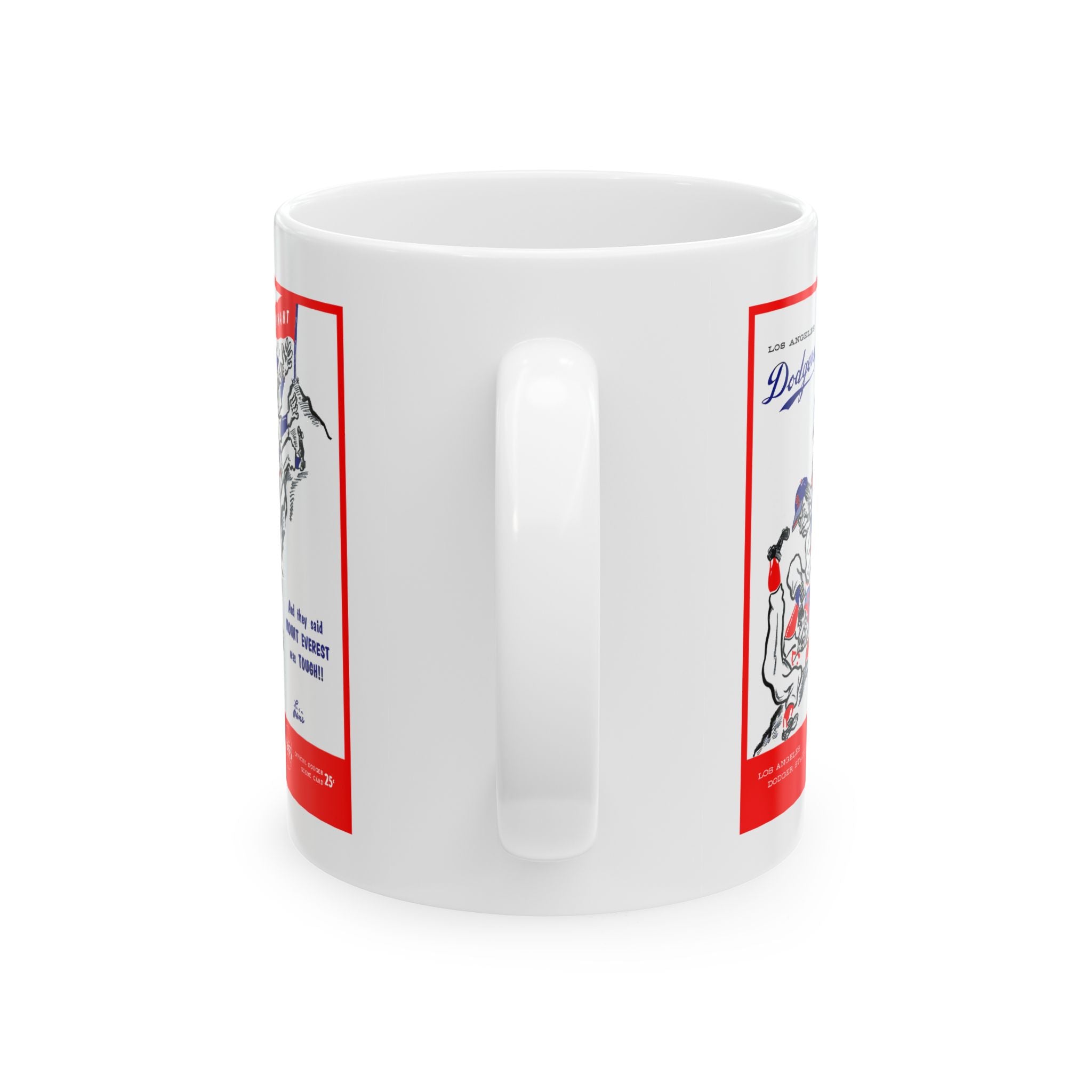 1963 Baseball Dodgers Vintage Baseball Poster Ceramic Mug (11oz & 15oz)
