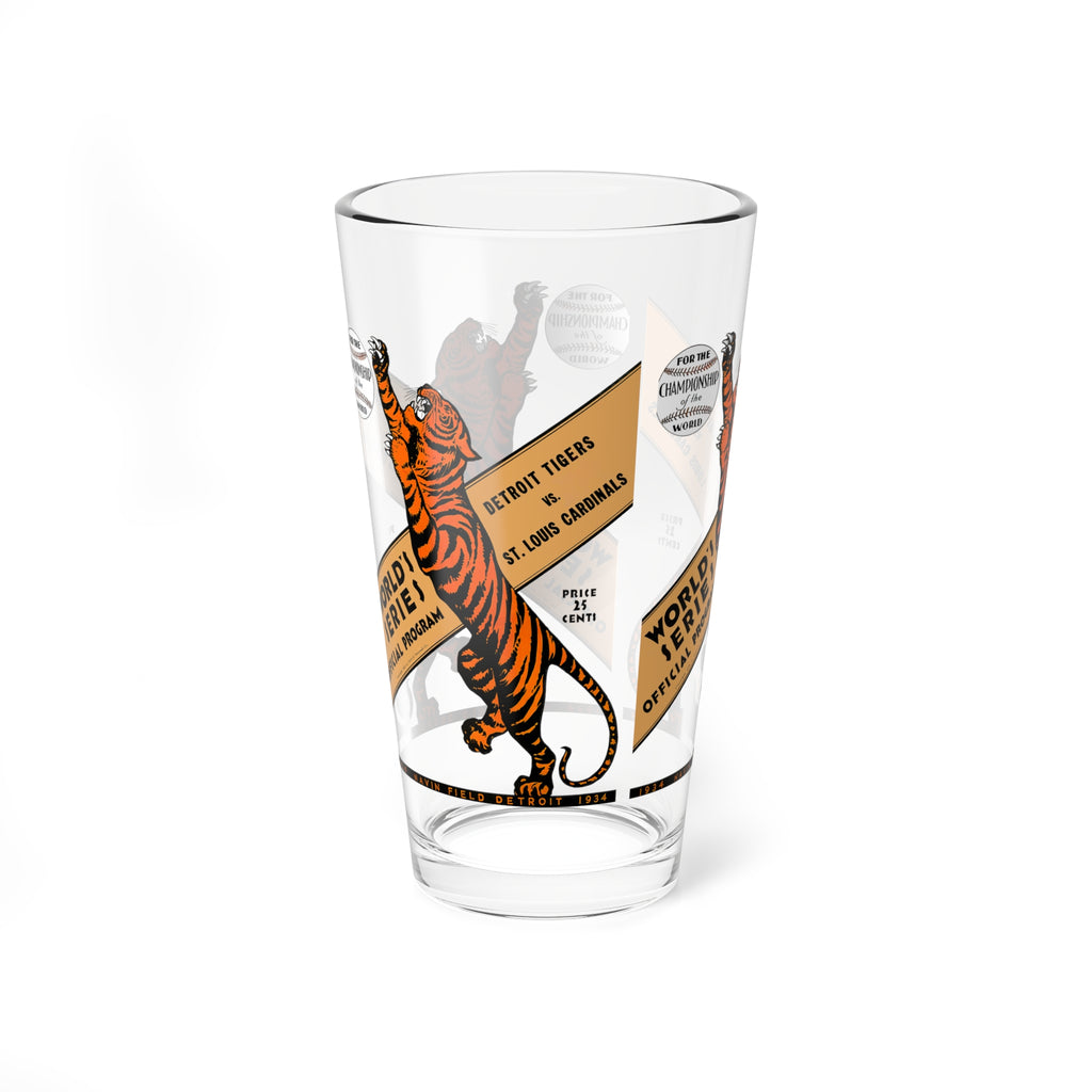 1934 Vintage Detroit Tigers - St. Louis Cardinals World Series Program Cover -  Pint Glass, 16oz