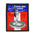 Vintage 1943 Football Cotton Bowl Velveteen Plush Blanket — Texas vs. Georgia Tech