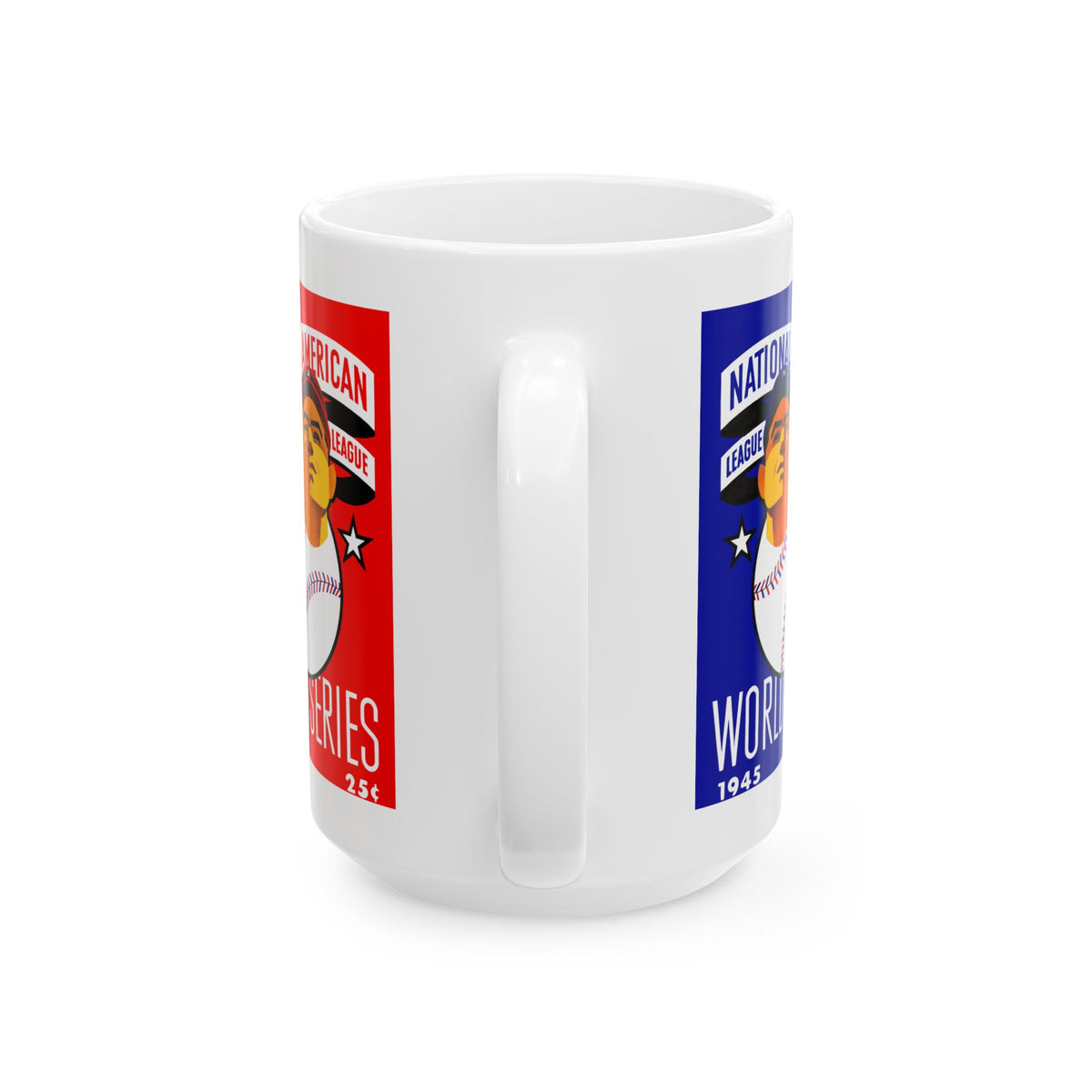 1945 World Series Vintage Baseball Ceramic Mug – National & American League 1945 Design (11oz/15oz)