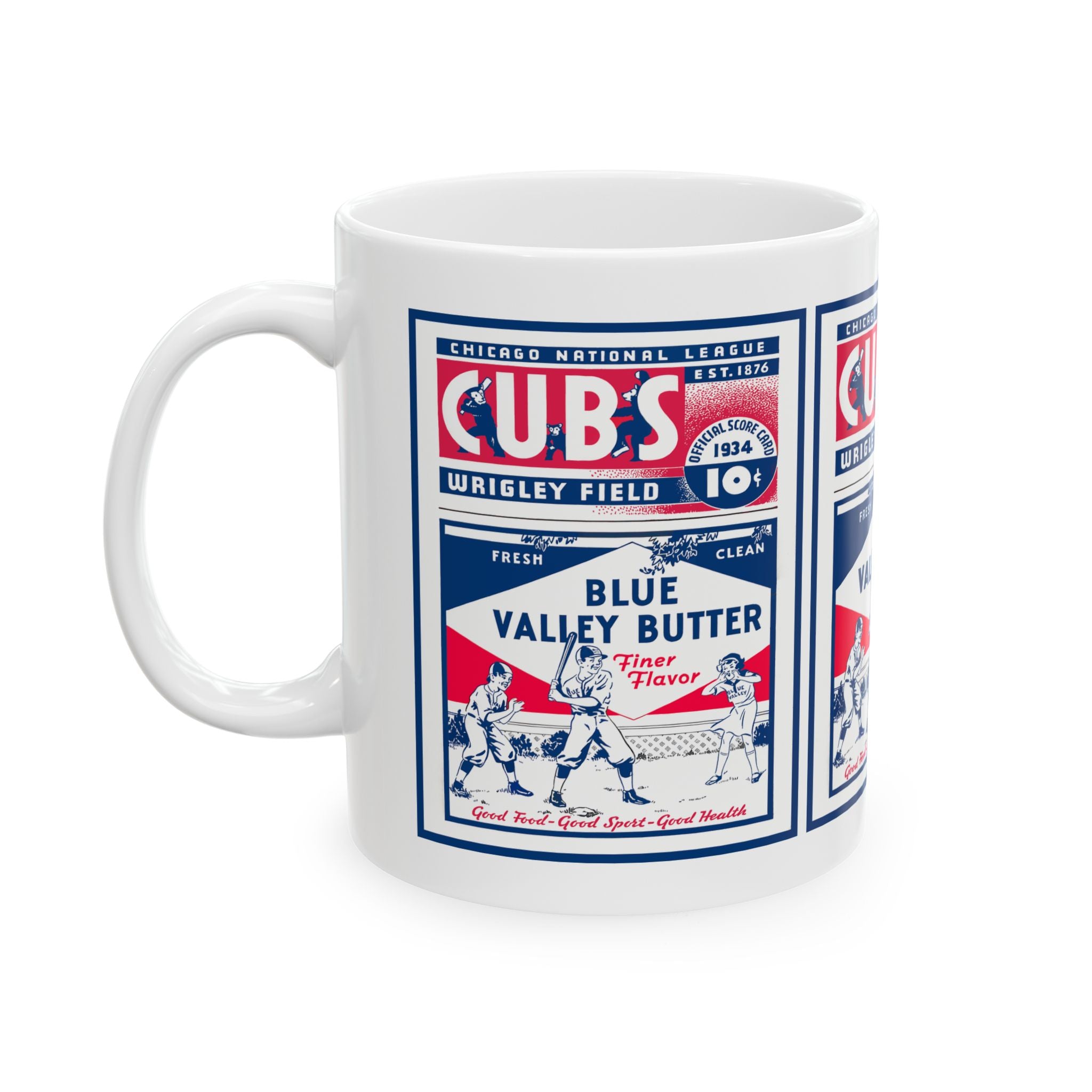 Vintage 1934 Baseball Chicago Cubs Ceramic Mug, Baseball Fan Gift, Sports Memorabilia, Baseball Lover Mug, Father's Day Gift