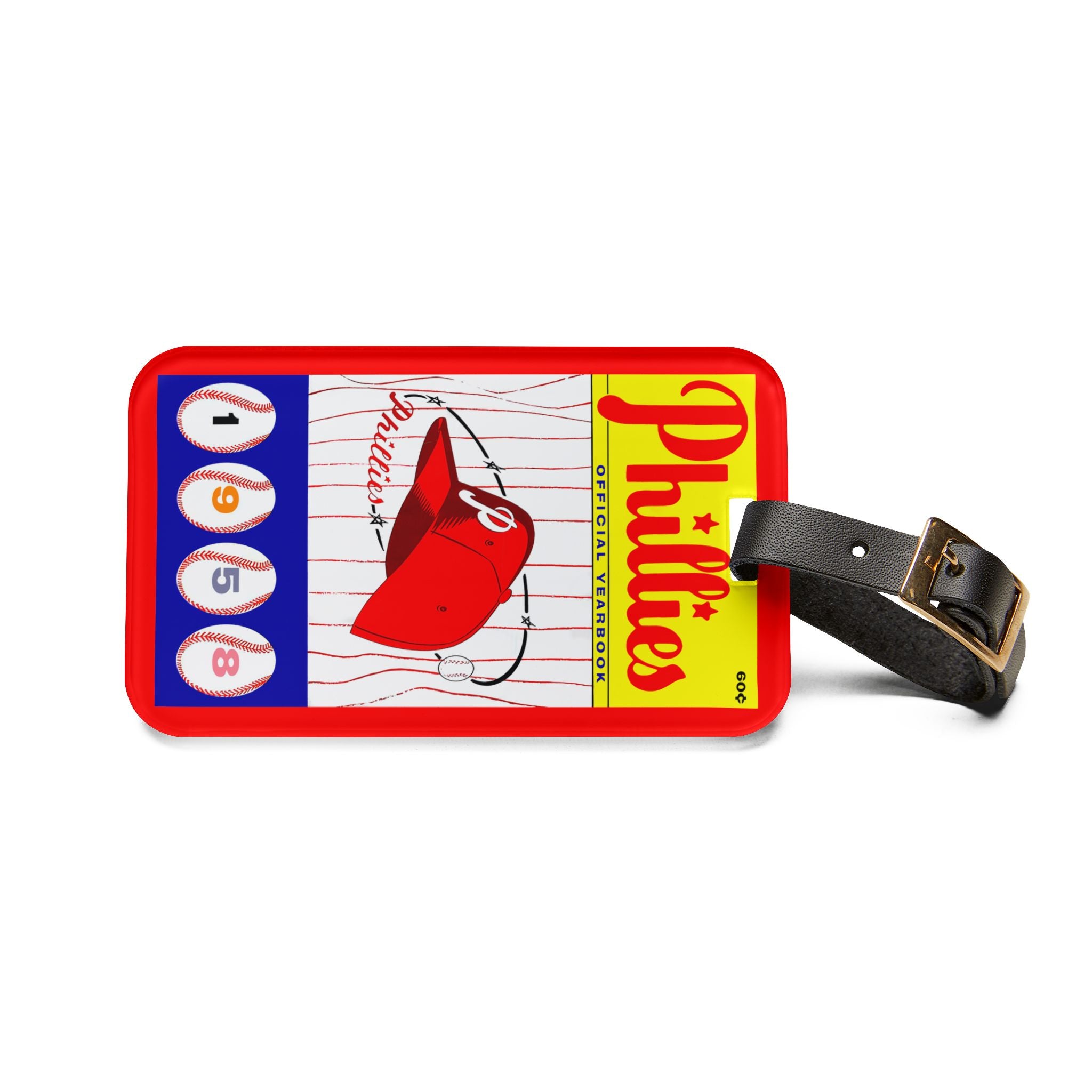 1958 Baseball Philadelphia Luggage Tag | Vintage Philly Sports Travel Accessory