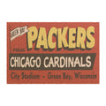 Vintage 1955 Packers vs Cardinals Football Doormat