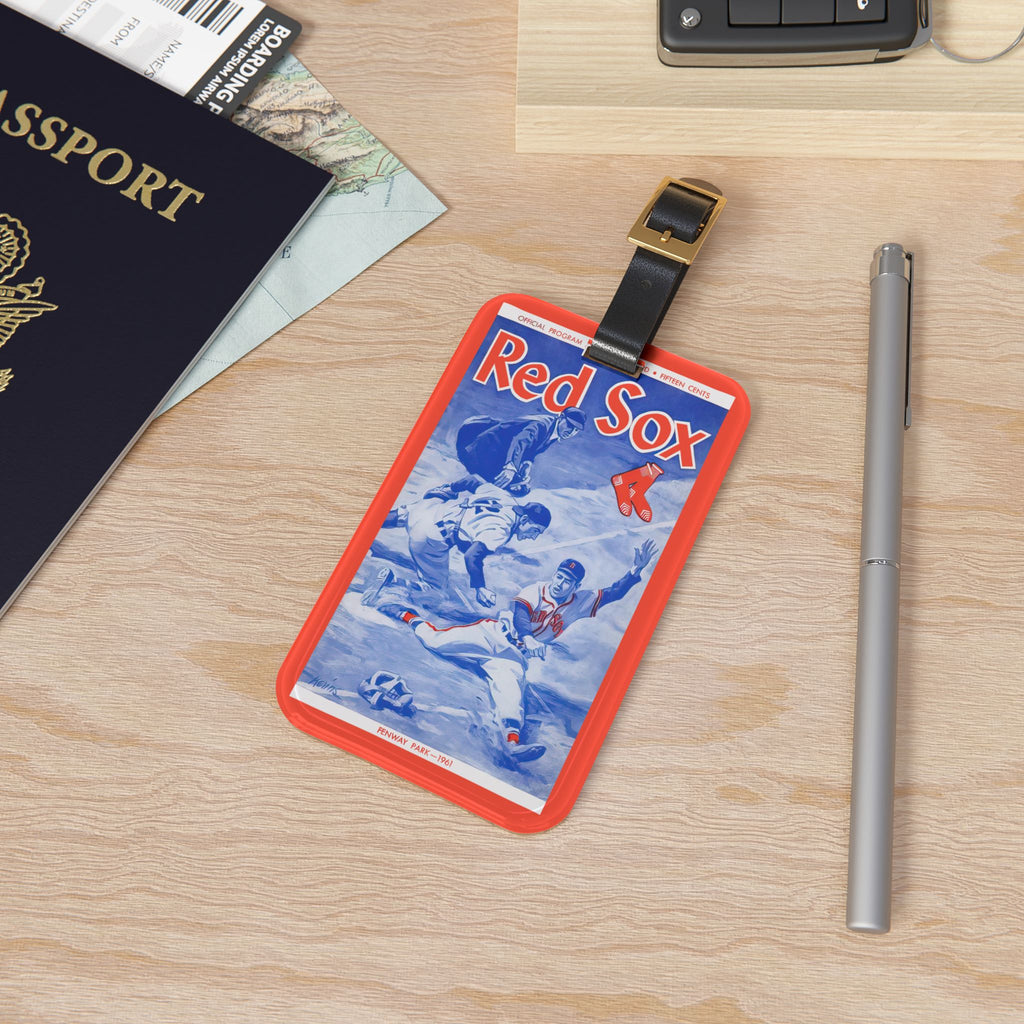 1961 Baseball Boston Luggage Tag | Vintage Sports Travel ID