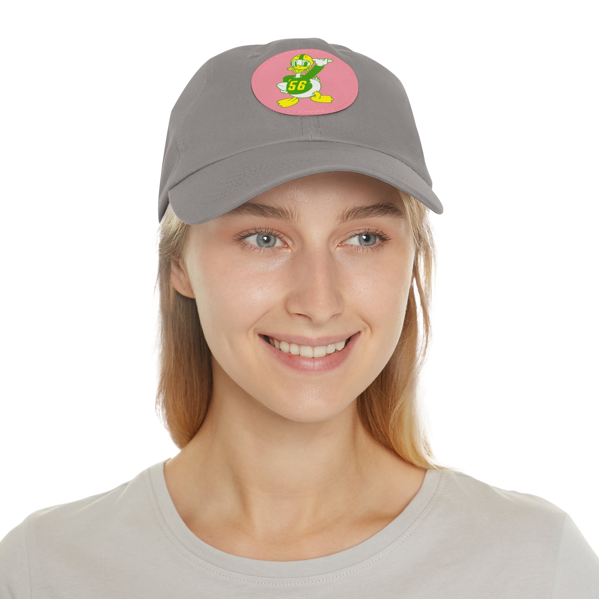 1956 Vintage Oregon Football - Dad Hat with Leather Patch (Round)