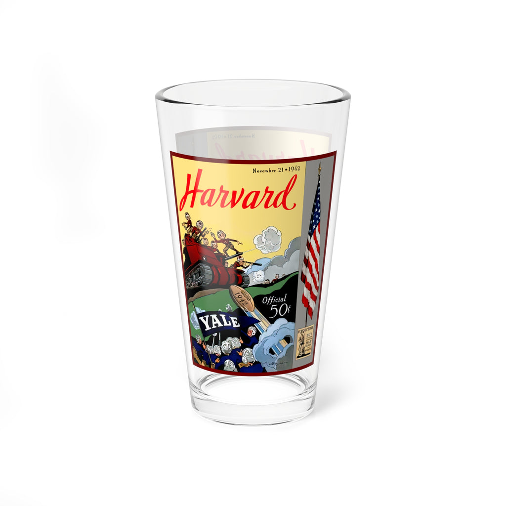 1942 Harvard vs Yale 16oz Mixing Glass – Vintage College Program Cover