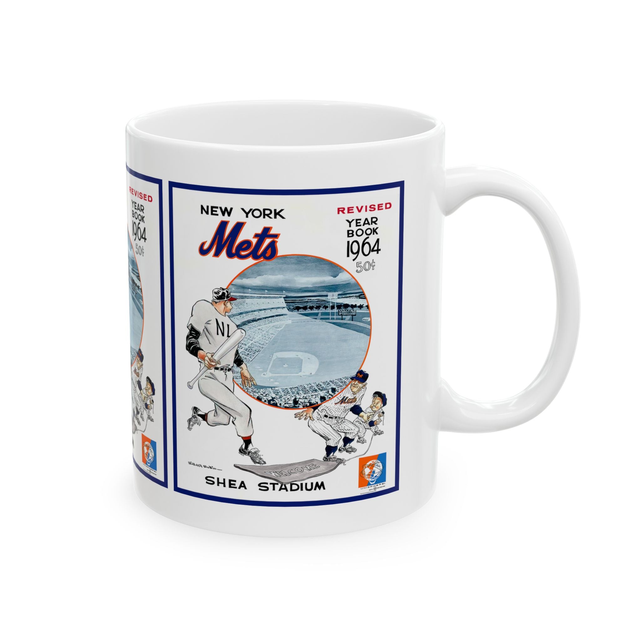 Vintage 1964 Baseball New York Mets Ceramic Mug, Sports Fan Gift, Baseball Memorabilia, Collector's Item, Coffee Cup