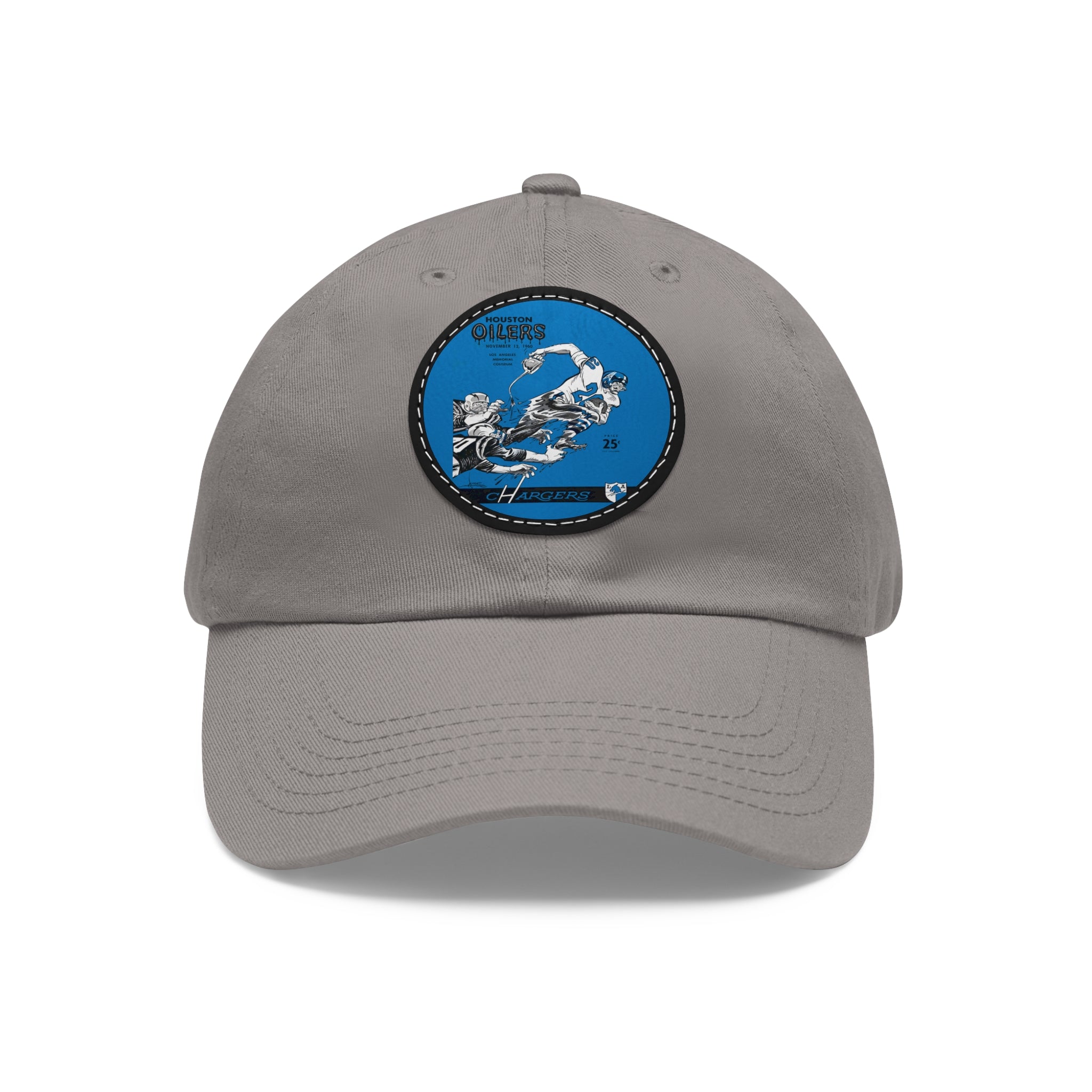 Dad Hat, Vintage Football Team, Leather Patch Cap, Retro Sports Merch, Football Fan Gift, 60s Los Angeles Chargers, Houston Oilers
