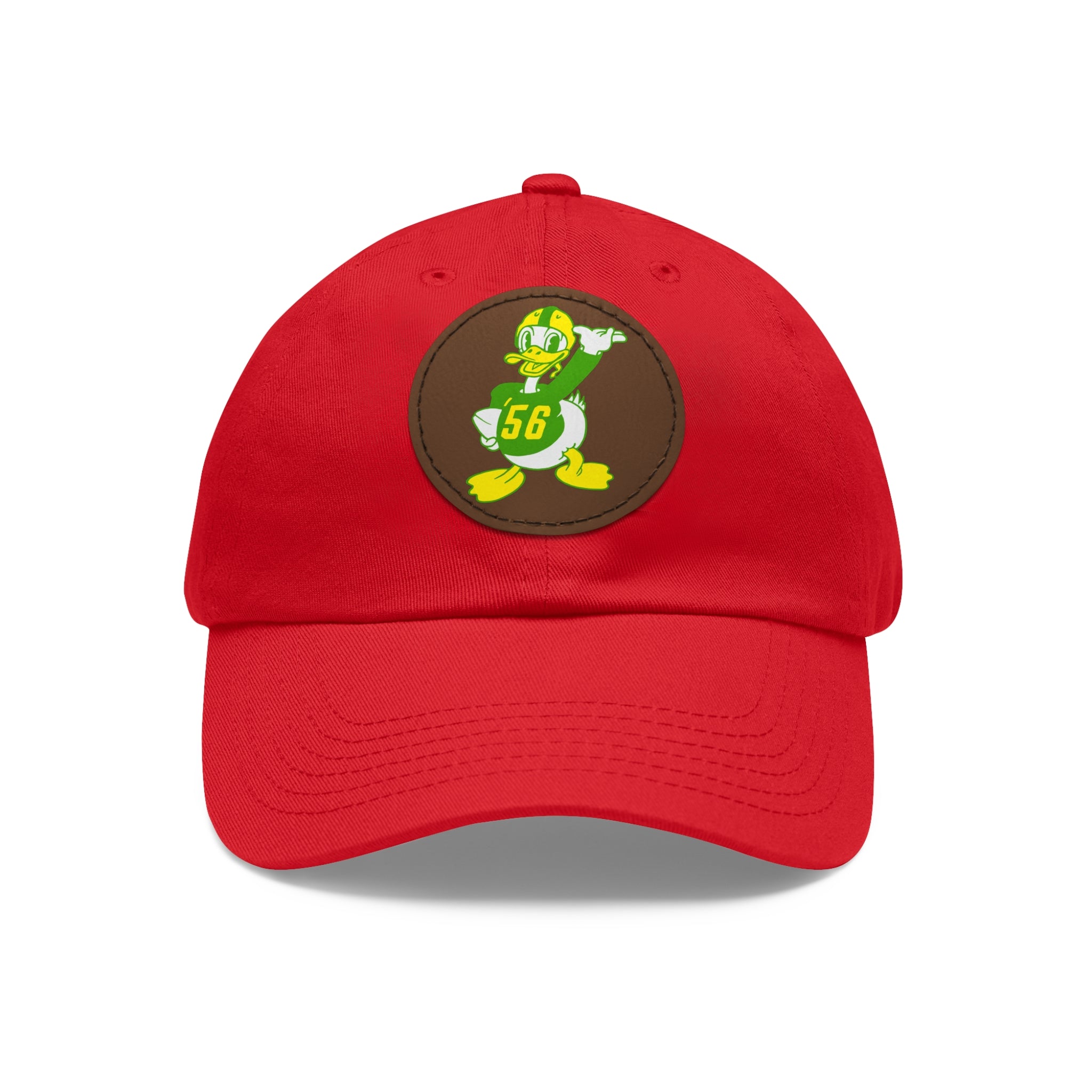 1956 Vintage Oregon Football - Dad Hat with Leather Patch (Round)
