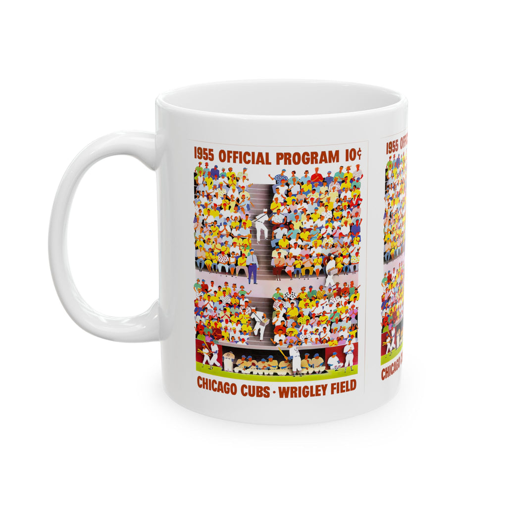 1955 Vintage Chicago Cubs Baseball Program Cover - Ceramic Mug, 11oz
