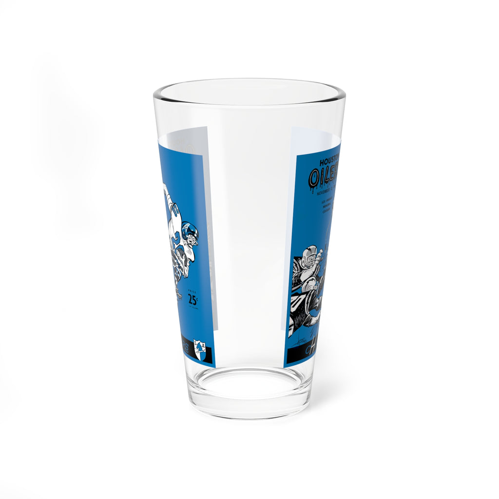 Mixing Glass, 16oz - 1960 Football Los Angeles Chargers Houston Oilers, Vintage Sports Barware, Game Day Drinkware, Retro Football Gift