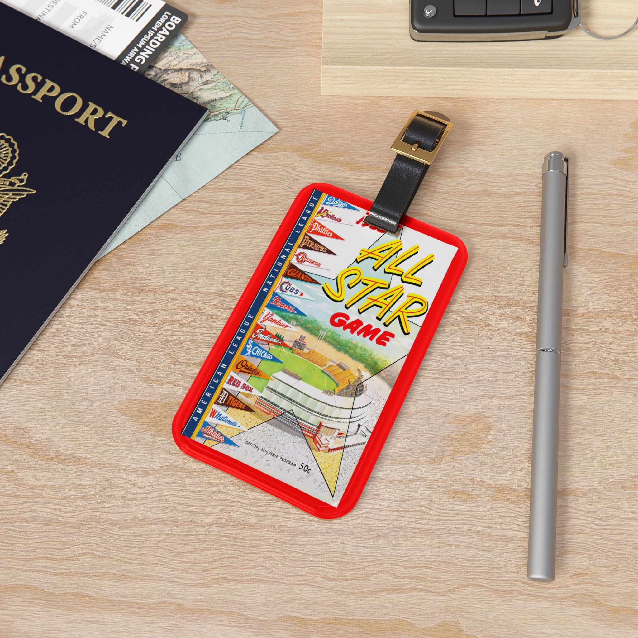 1955 Baseball All-Star Game Milwaukee Luggage Tag | Sports Travel ID