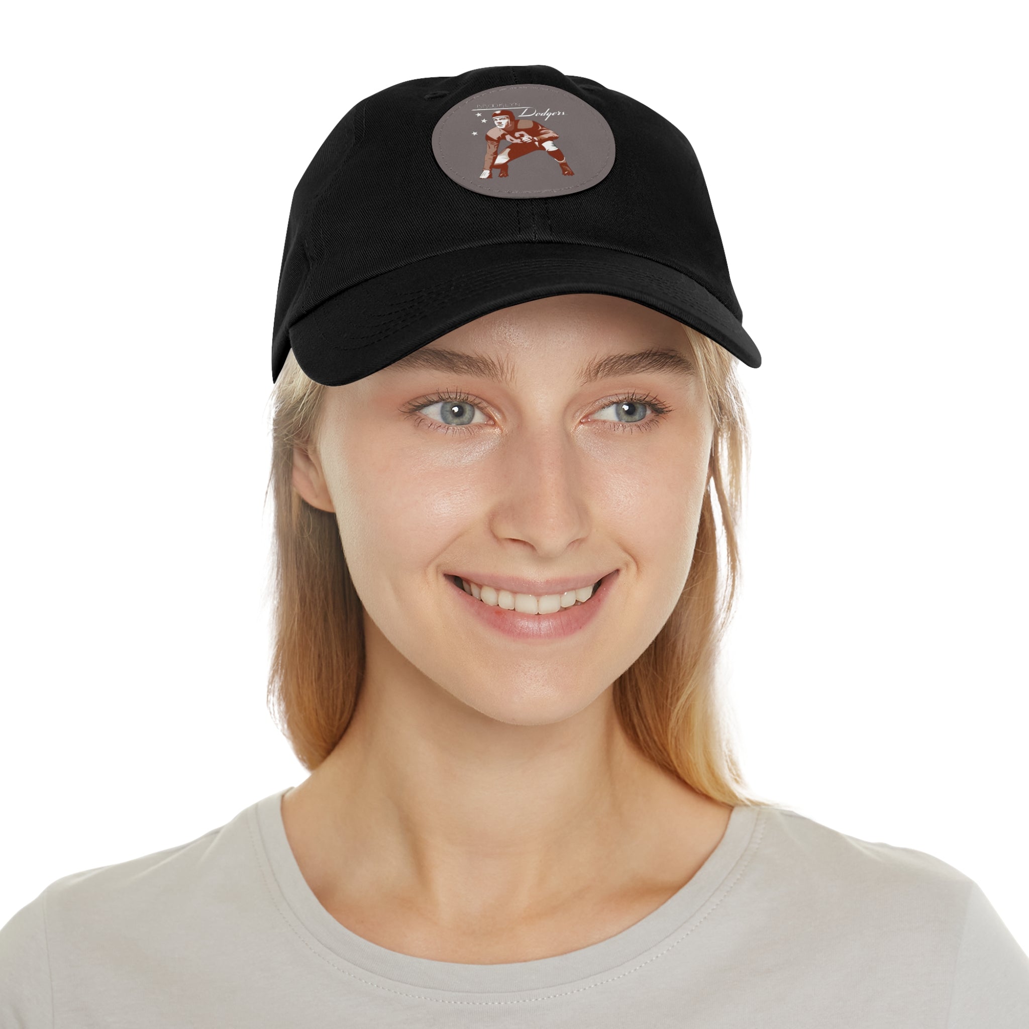 1943 Brooklyn Dodgers Football - Dad Hat with Leather Patch (Round)