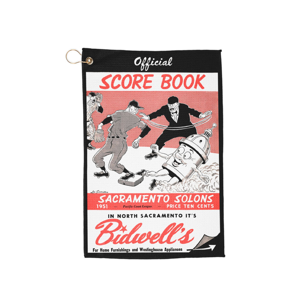 1951 Sacramento Solons Baseball Golf Towel | Vintage Baseball