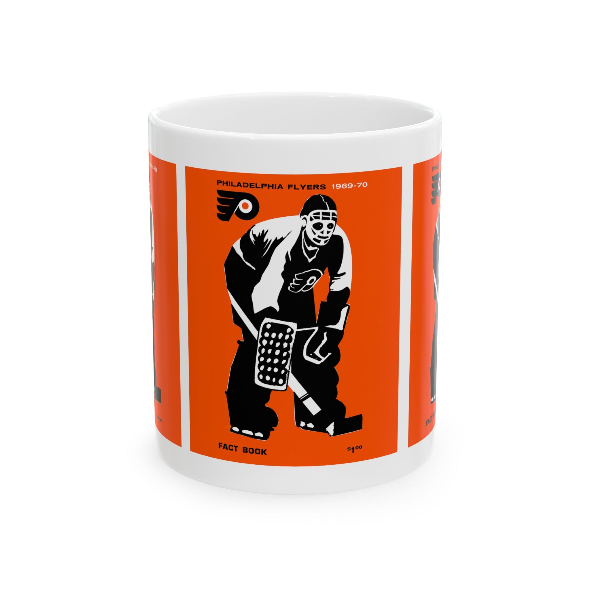1969-1970 Vintage Philadelphia Flyers Media Guide Cover - Ceramic Mug, 11oz