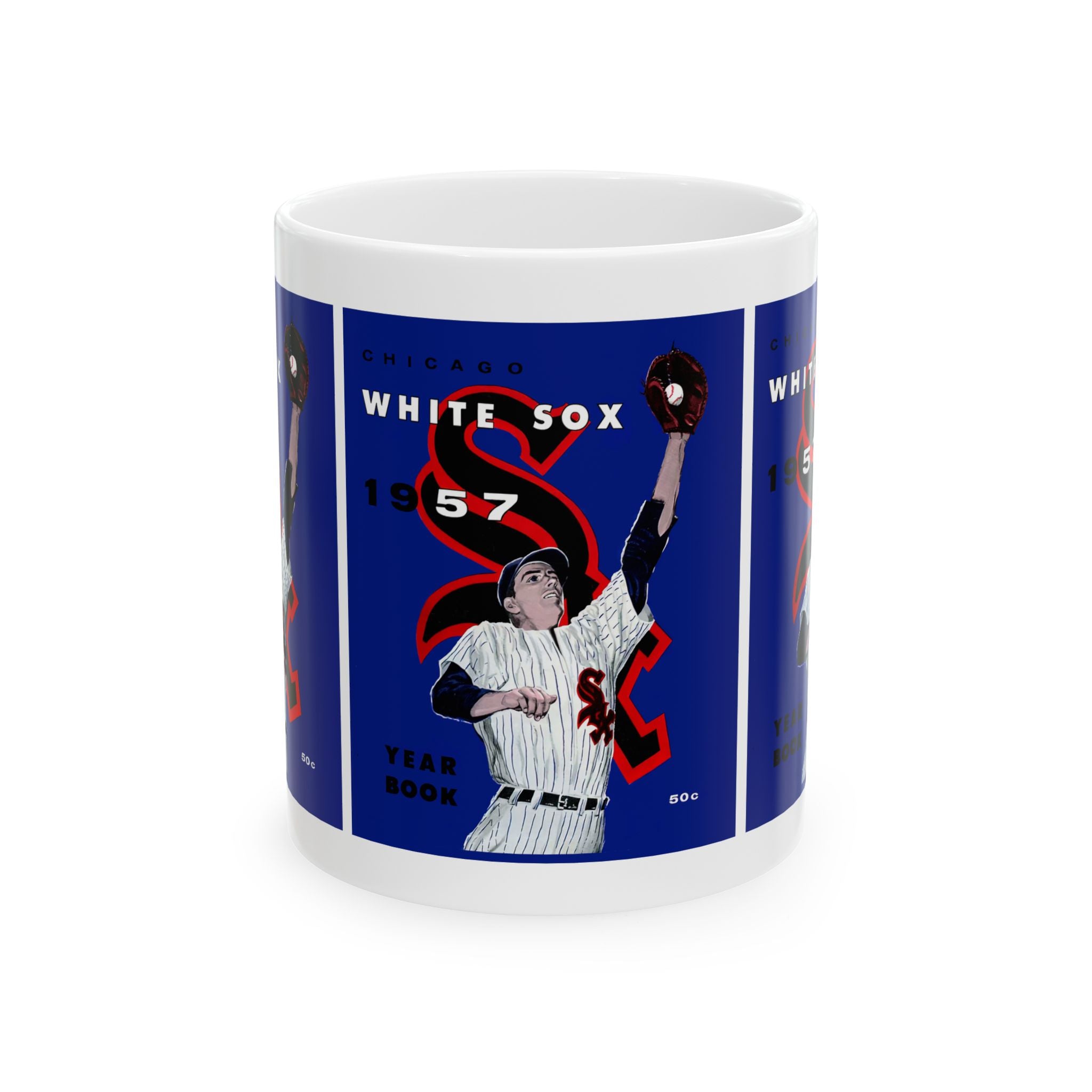 1957 Chicago White Sox Vintage Yearbook Cover Ceramic Mug (11oz, 15oz)
