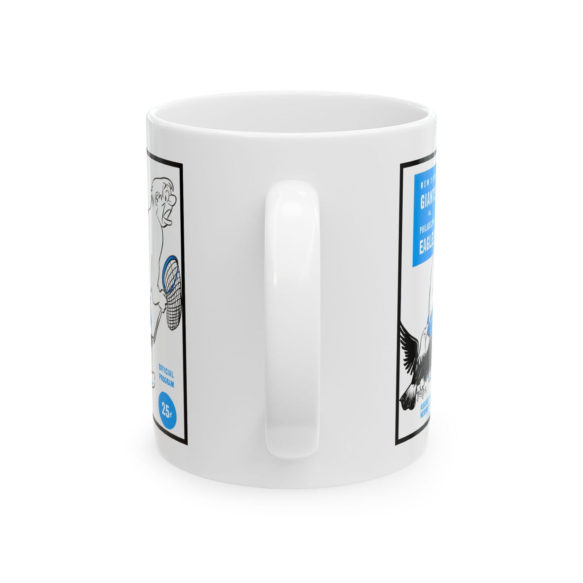 1959 Vintage New York Giants vs Philadelphia Eagles Football Program Ceramic Mug