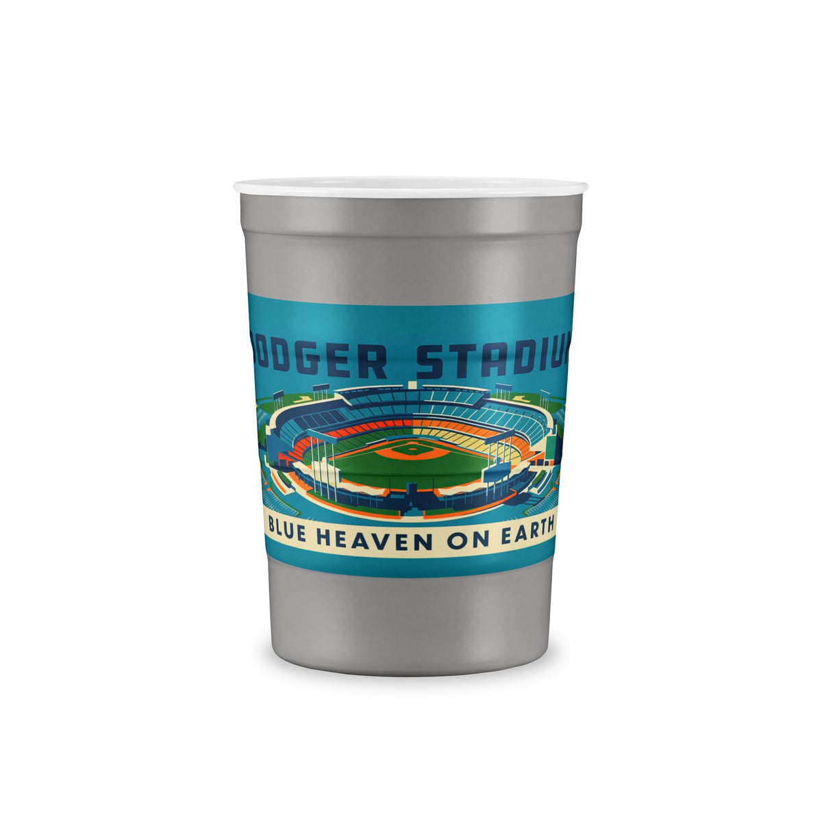 Dodger Stadium Vintage Illustration Steel Cup — Reusable Stadium Cup