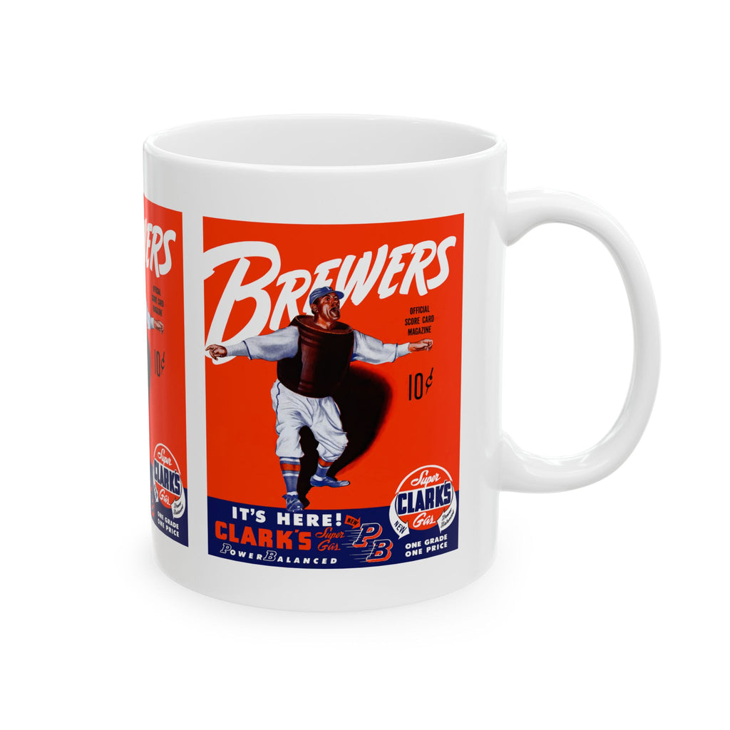 1951 Vintage Milwaukee Brewers Program Cover - Ceramic Mug, 11oz