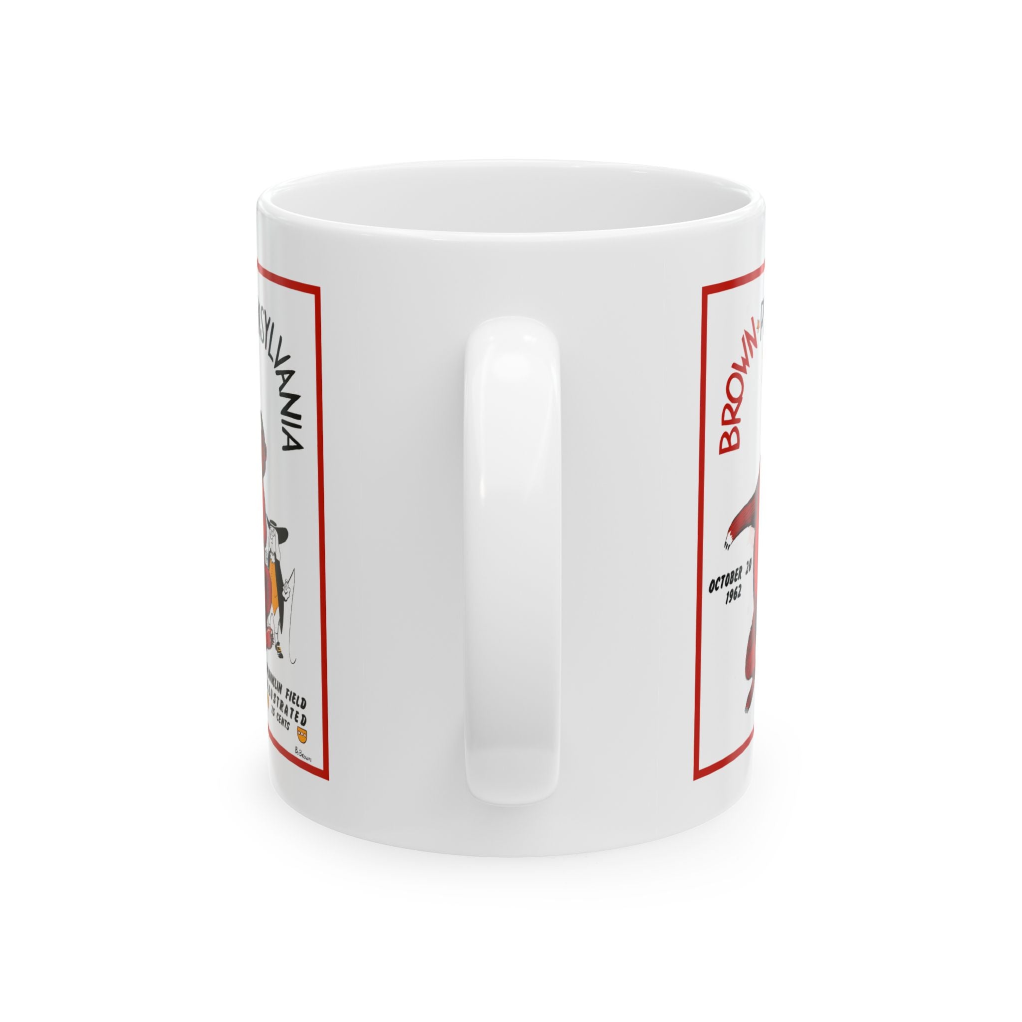 Ceramic Mug, 1962 Football Brown - Pennsylvania, Sports Fan Gift, Coffee Mug, Tea Cup, Hot Cocoa Mug, Unique Mug, Gift for Him, Gift for Her