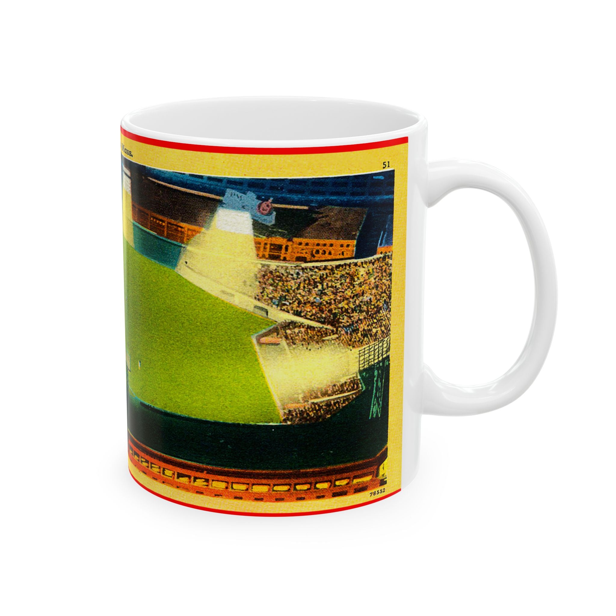 Vintage Boston Red Sox Ceramic Mug, Fenway Park Postcard Design, Baseball Fan Gift, Sports Memorabilia, Coffee Cup, Tea Mug, Red Sox