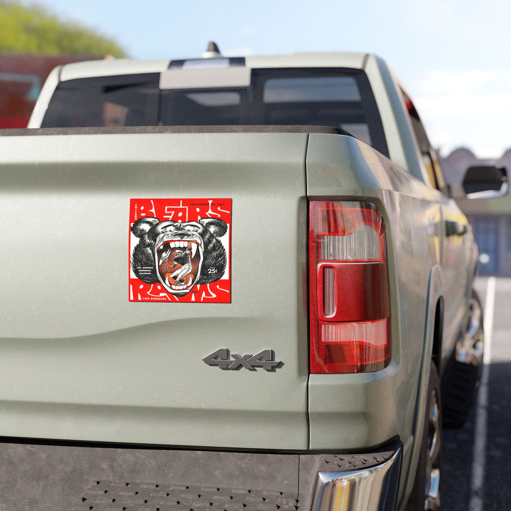Football Car Magnet, Bears-Rams 1961, Sports Fan Gift, Football Team, Tailgating Decor, Refrigerator Decal