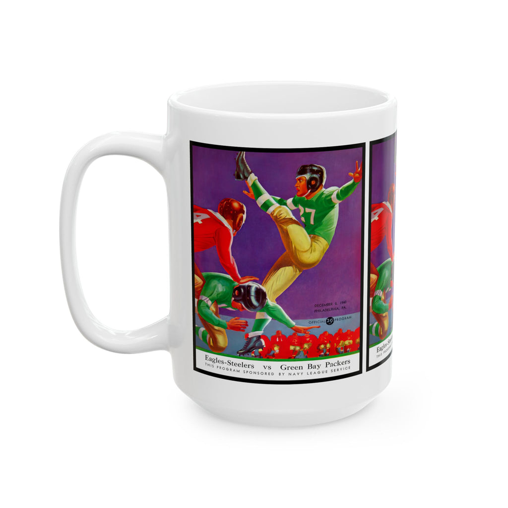 1943 (Steeagles) Eagles-Steelers  vs Green Bay Ceramic Mug — Retro  Football Design (11oz, 15oz)