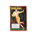 1935 Vintage Sugar Bowl Classic Football Program Cover - Temple-Tulane - Golf Towel