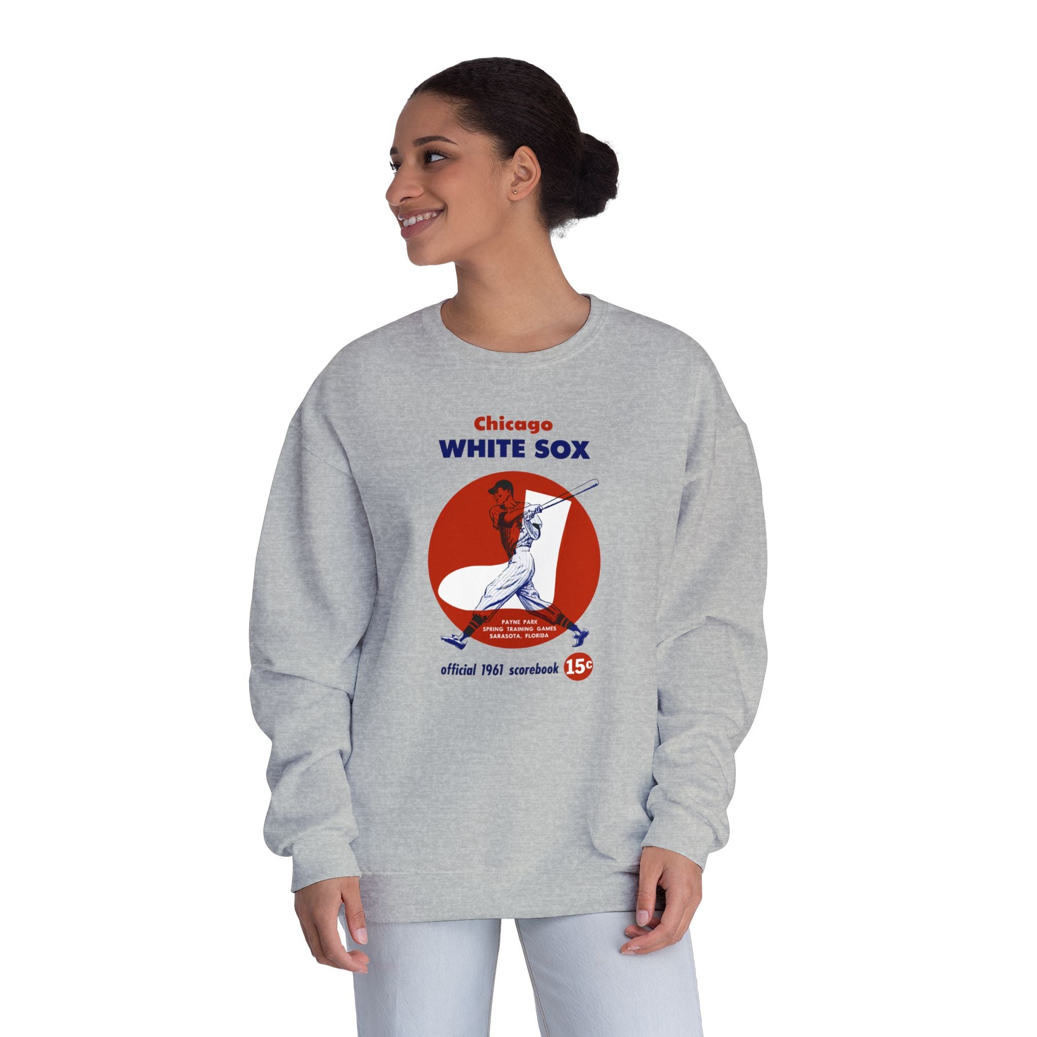 1961 Chicago White Sox Baseball Spring Training Program Cover - Unisex NuBlend® Crewneck Sweatshirt