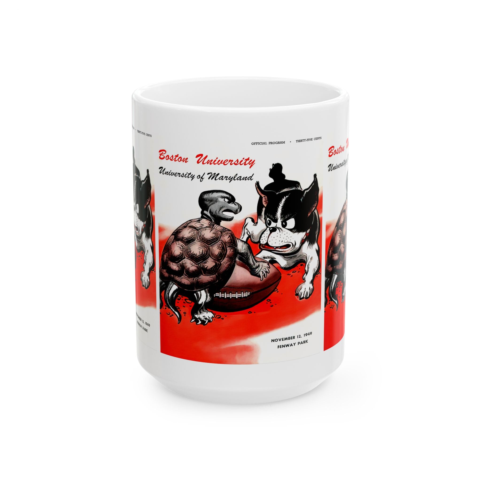 Vintage 1949 Boston U, Maryland Football Ceramic Mug, Sports Fan Gift, College Football Memorabilia, Retro Game Day Cup, 11oz and 15oz