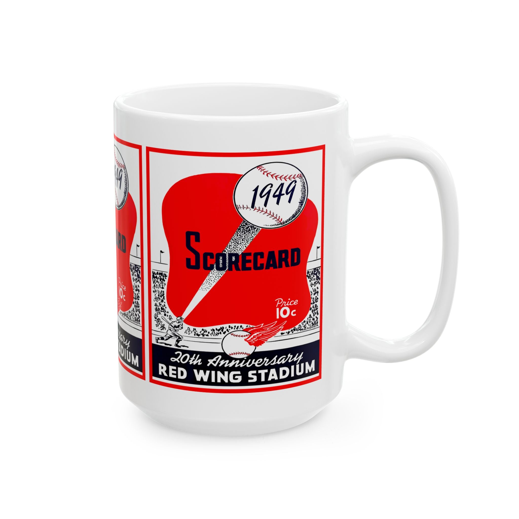1949 Rochester Red Wings Baseball Mug | Vintage Baseball Ceramic Mug 11oz and 15oz