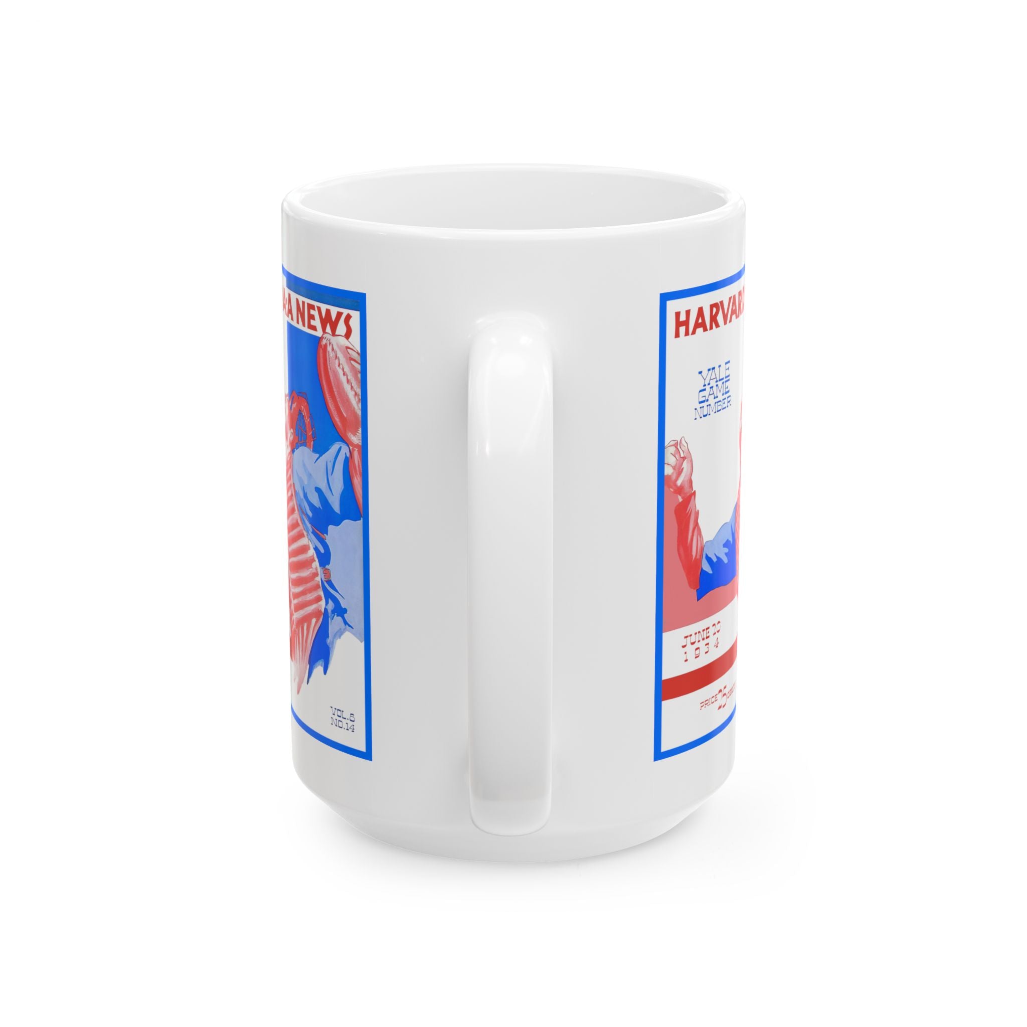 Vintage Baseball Ceramic Mug, 1934 Yale-Harvard Game, Sports Fan Gift, Coffee Cup, Tea Mug, Baseball Lover Gift, Sports Memorabilia